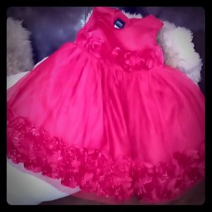2t Sheer Red Holiday dress